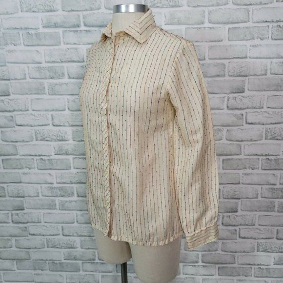 Vintage 70s Contessa Monique Rainbow Stitch Stripe - Picture 3 of 7